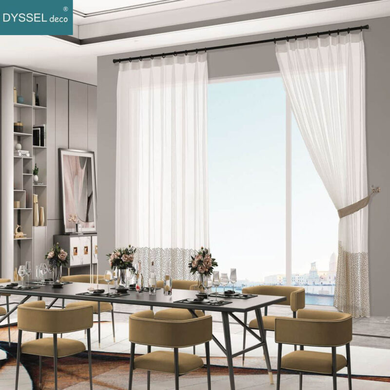 Sheer Curtains Embroidery Floral Sheer for Window Living Room - Image 6