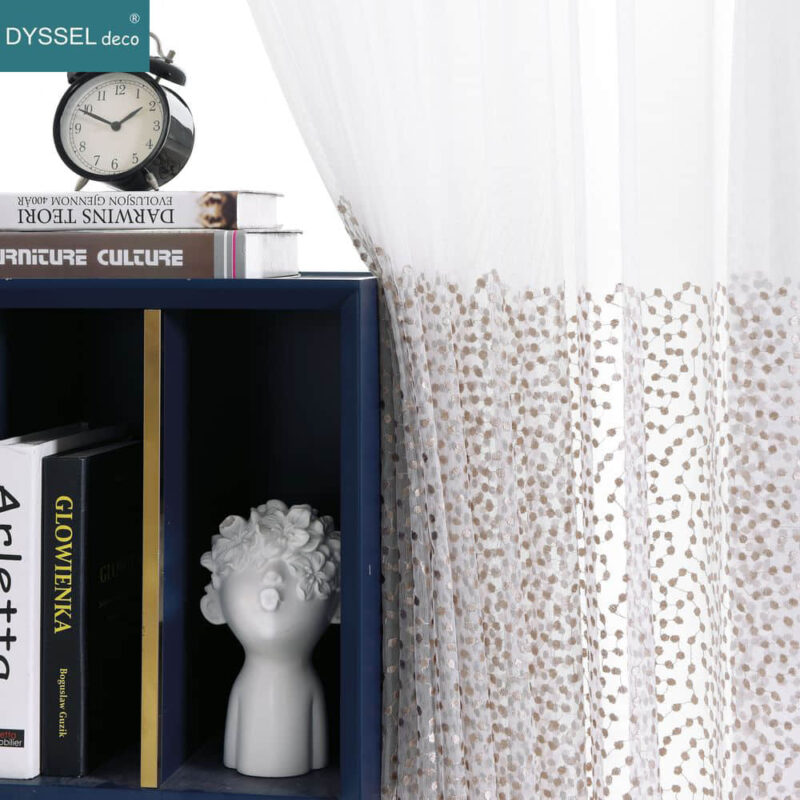 Sheer Curtains Embroidery Floral Sheer for Window Living Room