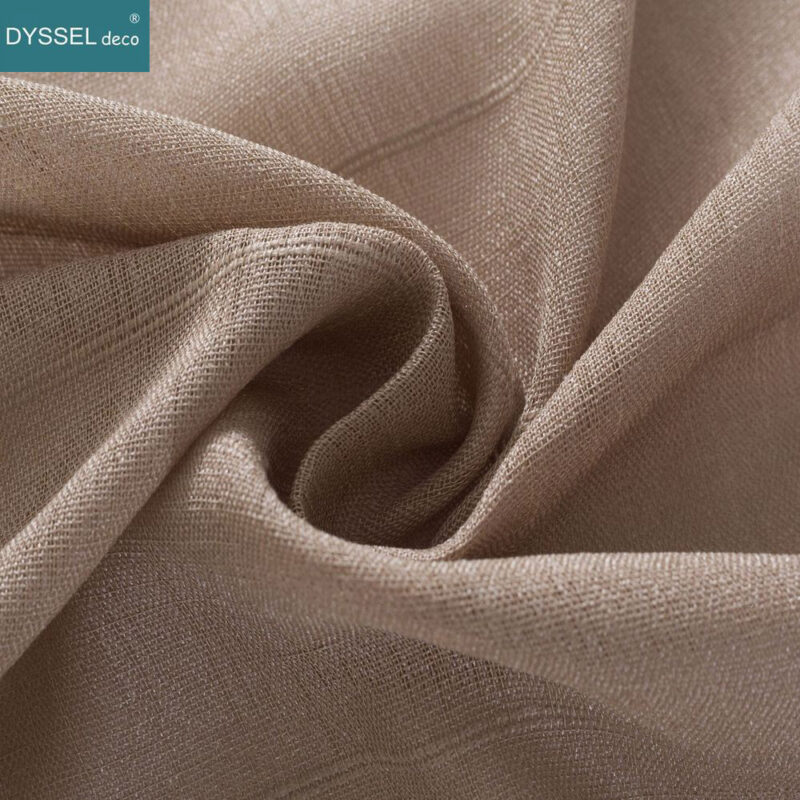 Modern Natural Linen Stripe Sheer Curtain - Image 2
