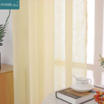 Solid Semi-Sheer Natural Linen Window Curtains for Bedroom