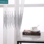 Curtains for Living Room Embroidered Design Light Filtering
