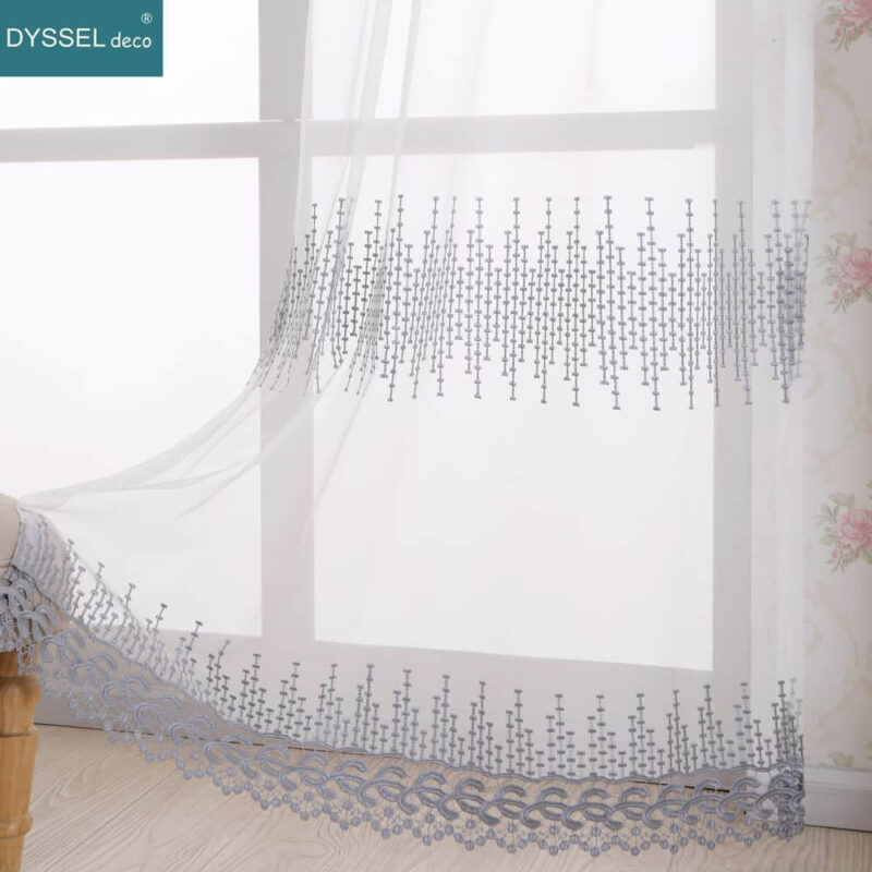 Curtains for Living Room Embroidered Design Light Filtering - Image 6