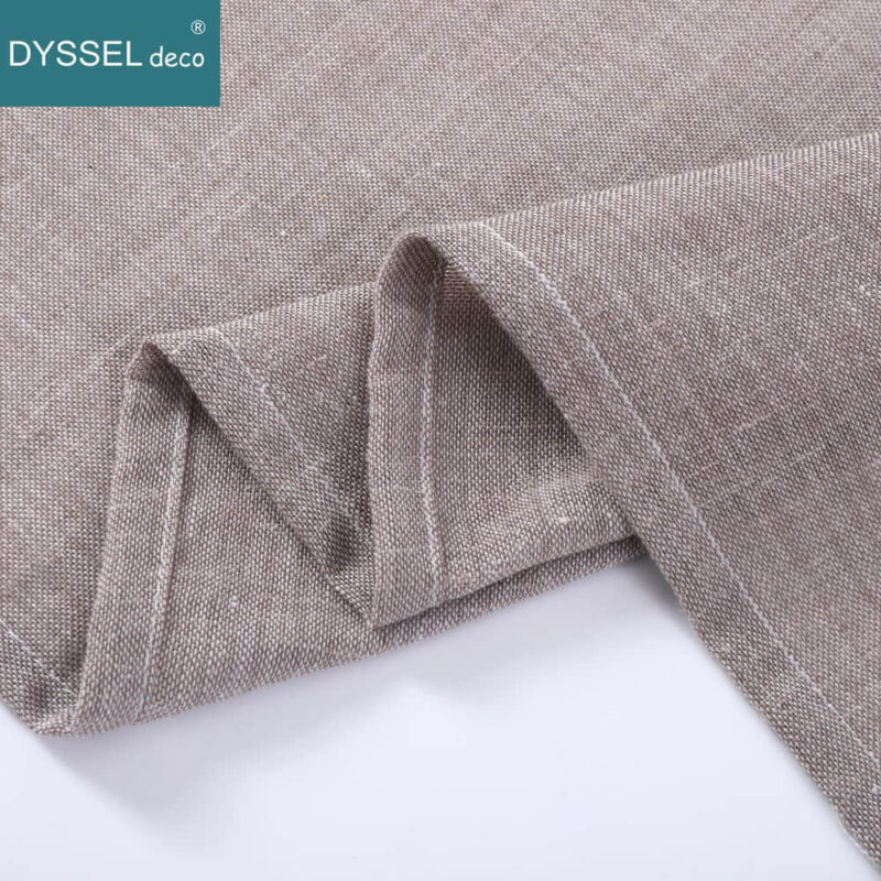 Solid Semi-Sheer Natural Linen Window Curtains for Bedroom - Image 7