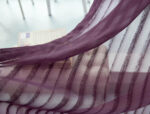 Decorative White Grey Linen Striped Home Sheer Window Curtains