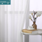 Modern Linen Striped Snow Sheer Tulle Home Window Curtains