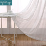 Modern Linen Striped Snow Sheer Tulle Home Window Curtains