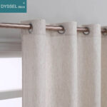 Modern Natural Linen Solid Slub Tulle Sheer Curtain