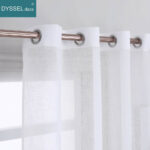 Modern Natural Solid Slub tulle sheer Windows Curtain