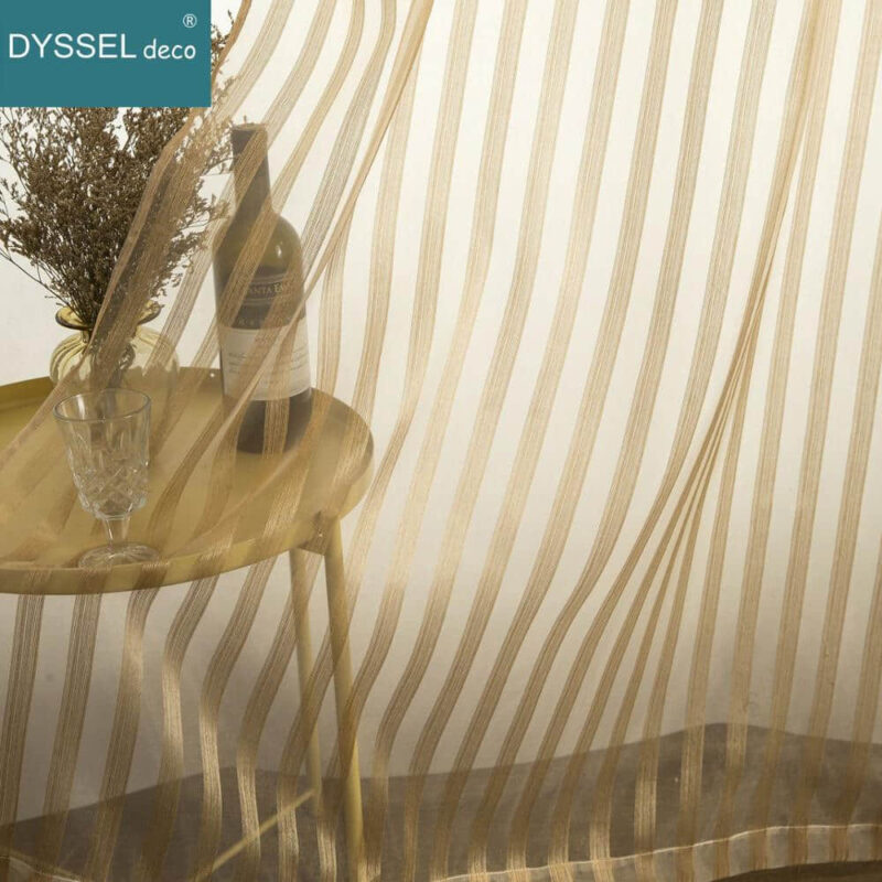 Modern Colorful Stripe Home Sheer Window Curtain - Image 5