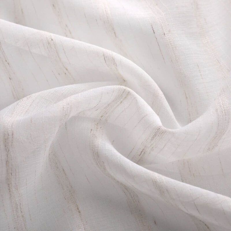Modern Deco Linen Striped Tulle Home Window Curtains - Image 5