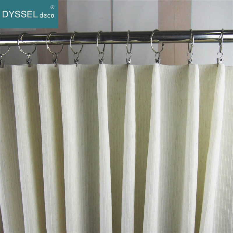 Modern Decorative Linen Striped Home Sheer Window Curtains - Image 4