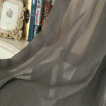 Modern Linen Striped Home Sheer European Style Curtains