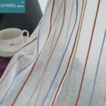 Modern Drapery Striped Linen Home Semi-Sheer Window Curtain