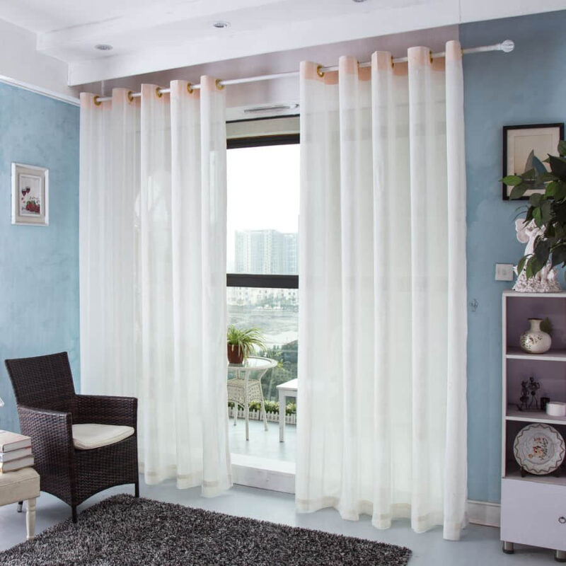 Nature Linen Stripe Home decorative European style Sheer Curtain - Image 2