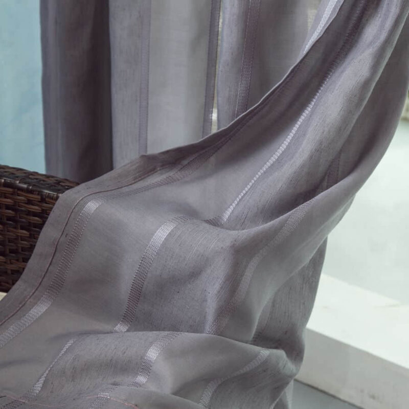 Nature Linen Stripe Home decorative European style Sheer Curtain - Image 3