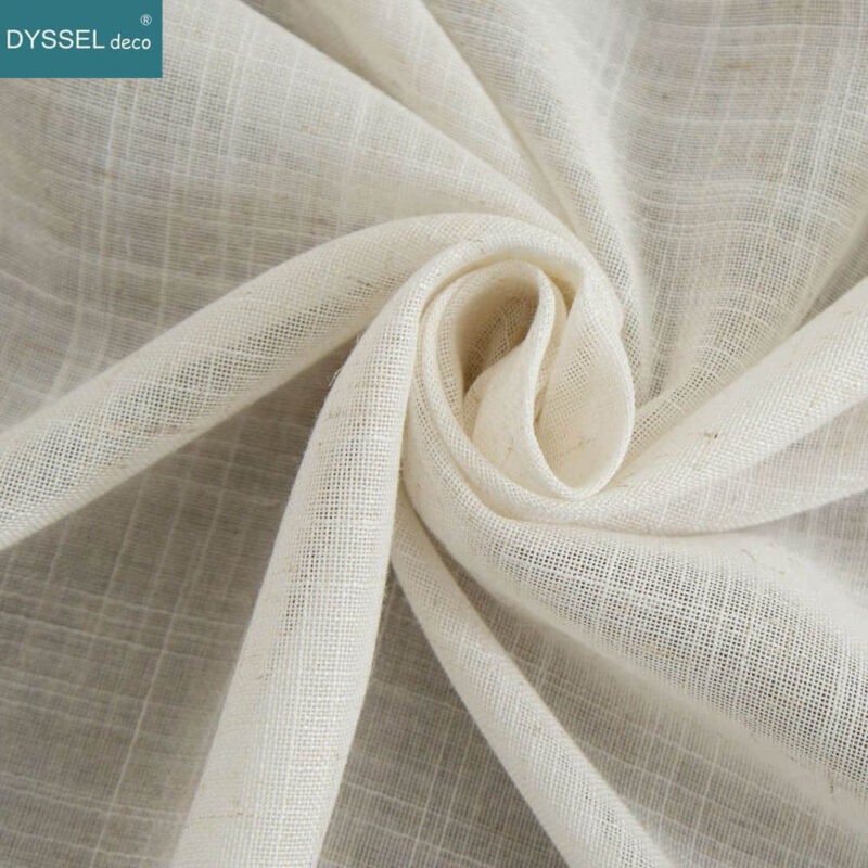 Modern Decorative Linen Solid Home Sheer Curtains - Image 7